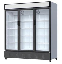 Minuman Freezer Pintu Kaca Komersial 1592L 3 Pintu