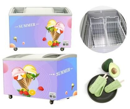 Freezer Dalam Es Krim Dengan Pintu Geser 250L 314L 400L