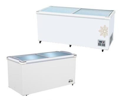 Pintu Kaca Datar Deep Freeze Island R134a R404 Pendingin Statis