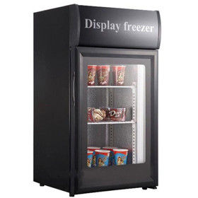 Freezer Pintu Kaca Komersial 50L Freezer Tampilan Es Krim Pintu Tunggal