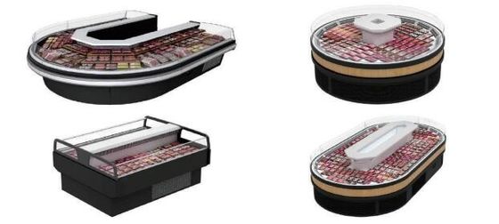 Air Cooled Meat Display Kulkas Tampilan Daging Komersial