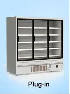 Stand Up Glass Freezer Plug In Tipe Pendingin Tampilan Tegak