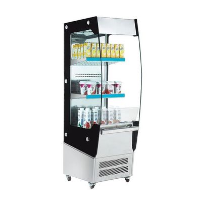 Ventilated Cooling Open Air Display Cooler Lemari es display dek terbuka 180L Grab &amp; Go Display Kulkas