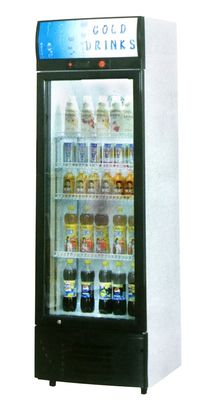R134a Minuman satu pintu tegak Cooler Dengan Canopy Air Cooled