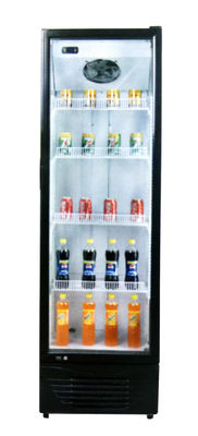 Minuman Satu Pintu Pendingin Pintu Kaca Tegak Tanpa Kanopi Pendingin Berventilasi