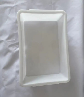 Supermarket Plastik Kental Putih persegi panjang Storage Ice Tray Display Food Freezer Box