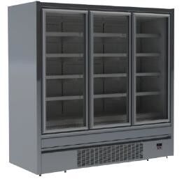 Freezer Pintu Kaca Tegak 3 Pintu Untuk steker pendingin Supermarket