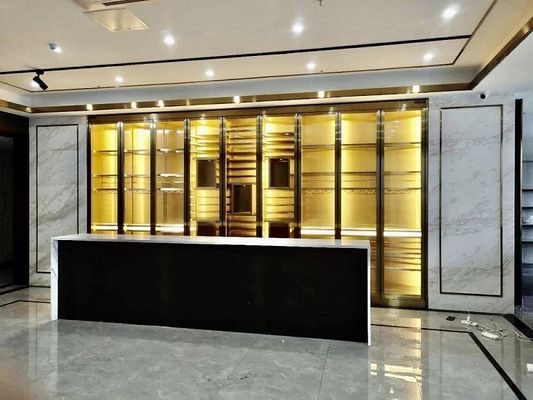 Hotel Restoran Gudang Anggur Kaca Dinding Kaca Penyimpanan Anggur